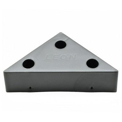 Πόδι Πλαστικό για έπιπλα Τρίγωνο με ύψος 30 mm και διάσταση 100mm x 75mm x 75mm Γκρί φινίρισμα σειρά 8118