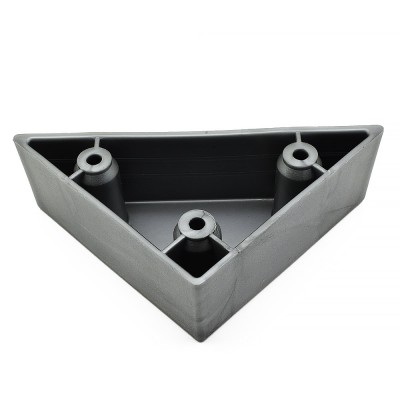 Πόδι Πλαστικό για έπιπλα Τρίγωνο με ύψος 30 mm και διάσταση 100mm x 75mm x 75mm Γκρί φινίρισμα σειρά 8118