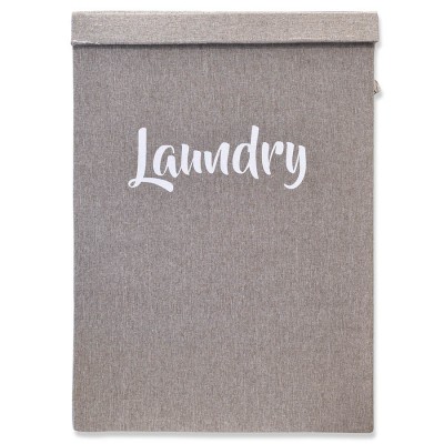 Καλάθι Απλύτων CHIOS HELLAS 31542 Υφασμάτινο Ορθογώνιο Καφέ 40Χ30Χ55 CM