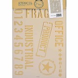 Stencil για Διακόσμηση Τοίχου Industrial Fleur 21x29,7cm 71375