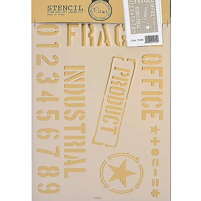 Stencil για Διακόσμηση Τοίχου Industrial Fleur 21x29,7cm 71375