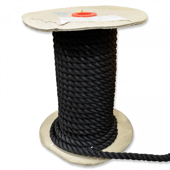 Διακοσμητικό κορδόνι - Σχοινί στριφτό Μαύρο πάχους 20mm με το μέτρο