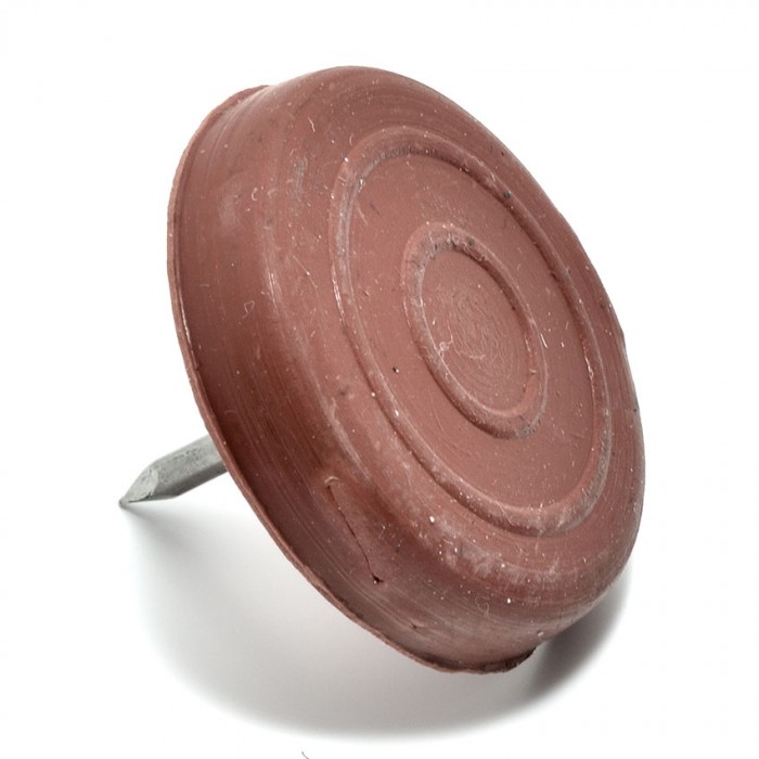 Καρφωτά τακάκια επίπλων λαστιχένια καφέ στρόγγυλα 20mm