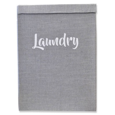 Καλάθι Απλύτων CHIOS HELLAS 31542 Υφασμάτινο Ορθογώνιο Γκρί 40Χ30Χ55 CM