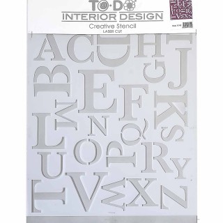 Stencil για Διακόσμηση Τοίχου Alfabeto ModernoToDo Creative Ideas 35x40cm 71742
