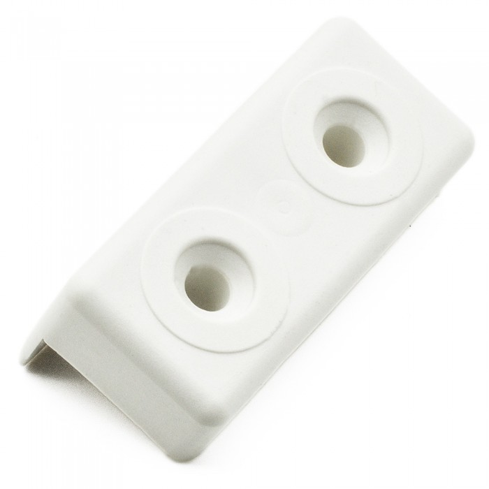 Πέλμα για Πλαϊνά Μελαμίνης 18mm με Διαστάσεις 45mm x 20mm Λευκό