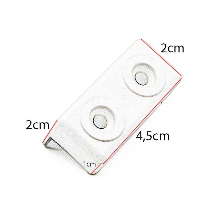 Πέλμα για Πλαϊνά Μελαμίνης 18mm με Διαστάσεις 45mm x 20mm Γκρί