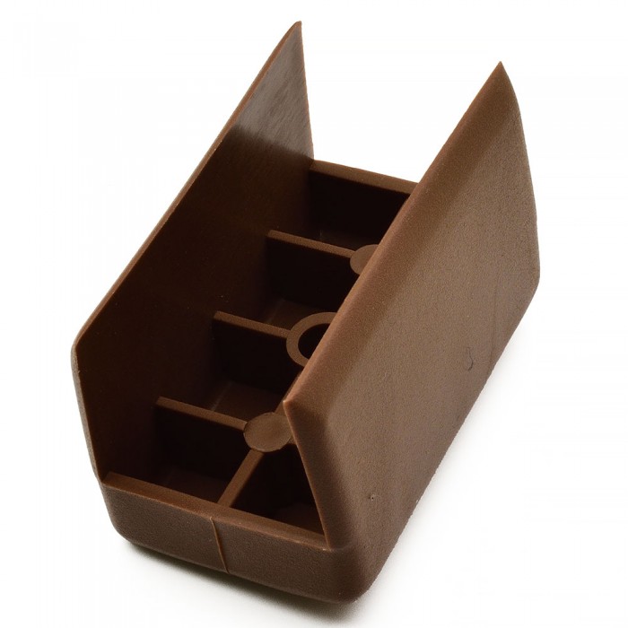 Πέλμα για Πλαϊνά Μελαμίνης 25mm με Διαστάσεις 50mm x 30mm Καφέ