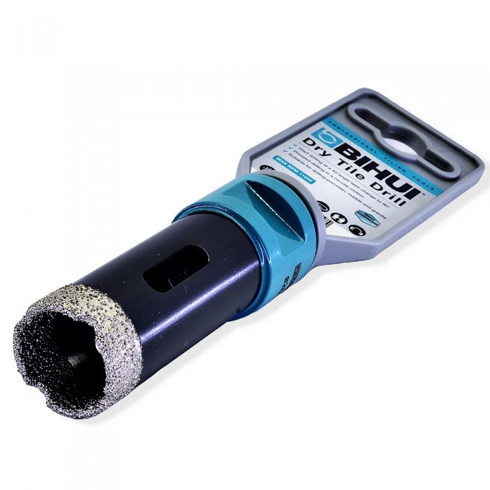 Τρυπάνι Διαμαντιού για γυαλί, κεραμικά, πλακίδια  25mm Bihui Dry Tile Drill Professional Tiling Tools DBDF25