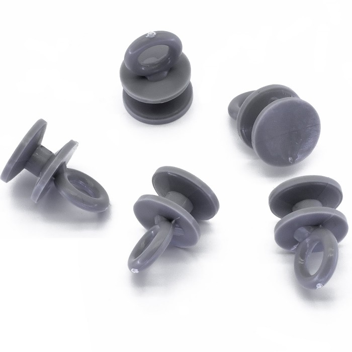 Ράουλα κουρτίνας στρογγυλα Γκρι 50τεμ