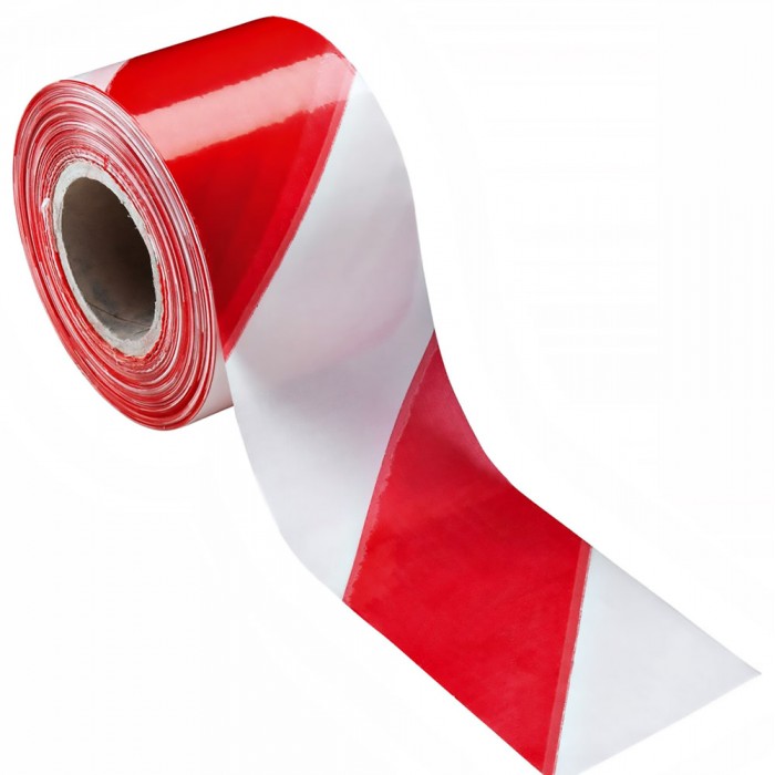 Ταινία Σήμανσης PVC Red-White 14.0028 70mm x 200m Geko