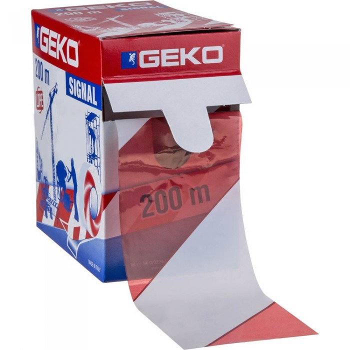 Ταινία Σήμανσης PVC Red-White 14.0028 70mm x 200m Geko