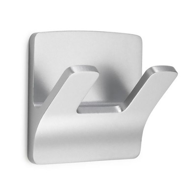 Αυτοκόλλητος Διπλός Γάντζος "Double Tree Brunch" Αδιάβροχος Ματ Επιχρωμιωμένος Inofix 2192-7