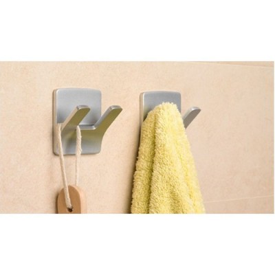 Αυτοκόλλητος Διπλός Γάντζος "Double Tree Brunch" Αδιάβροχος Ματ Επιχρωμιωμένος Inofix 2192-7