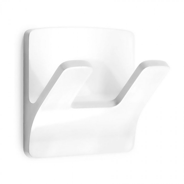 Αυτοκόλλητος Διπλός Γάντζος "Double Tree Brunch" Αδιάβροχος Λευκός Inofix 2192-2