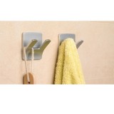 Αυτοκόλλητος Διπλός Γάντζος "Double Tree Brunch" Αδιάβροχος Λευκός Inofix 2192-2