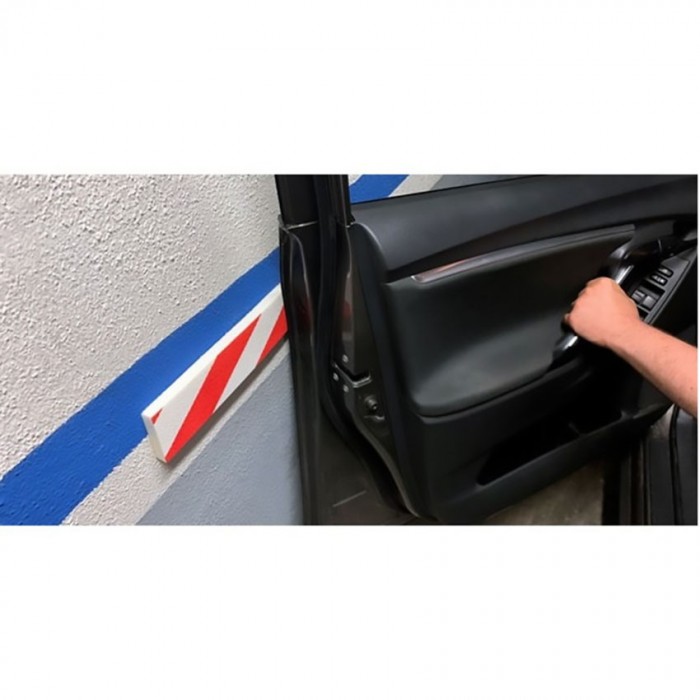 Αυτοκόλλητο Προστατευτικό Πλευρικό Για Τοίχους Parking Κόκκινο Λευκό Inofix 4104-1