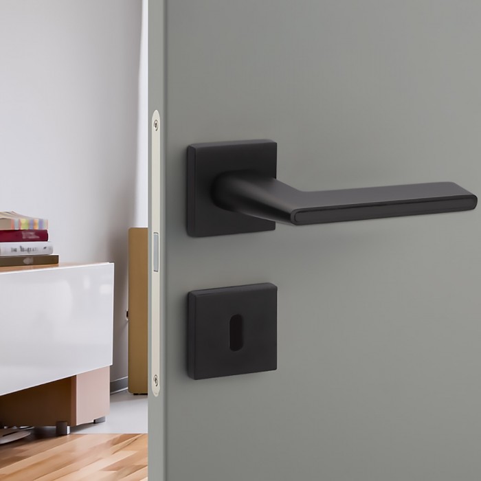 Πόμολο πόρτας K802-03 Μαύρο Roline