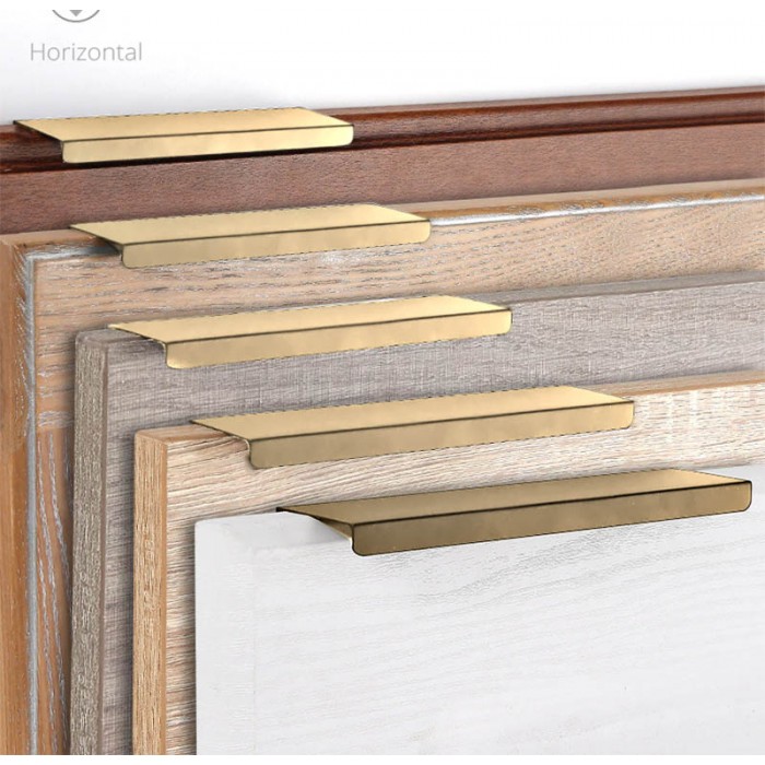 Λαβή επίπλου Χωνευτή από κράμα αλουμινίου Σειρά 05 σε  Χρυσό Ματ 600mm