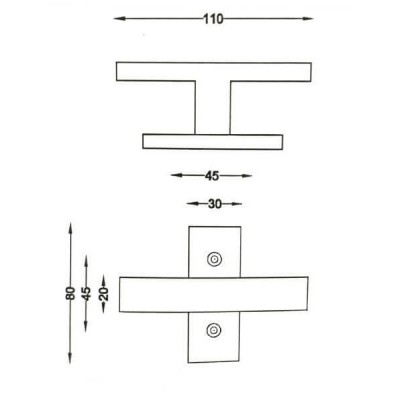 Γρυλόχερο παραθύρου 1Τεμ. Ματ Μαύρο Perfect 74 110mm X 45mm