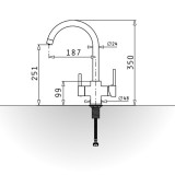 Μπαταρία κουζίνας Pyramis Dolore - 090940101