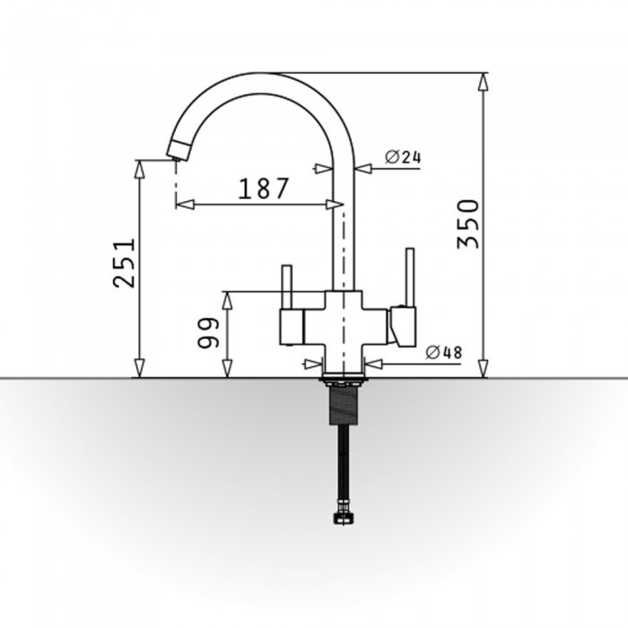 Μπαταρία κουζίνας Pyramis Dolore - 090940101