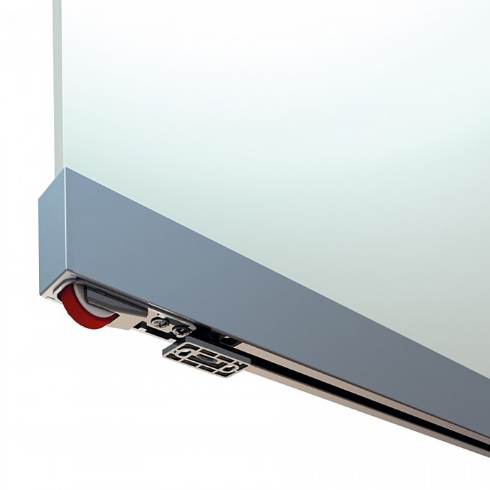 Κρυφό σύστημα ολίσθησης Συρόμενης Πόρτας με Τζάμι έως 1100mm πλάτος και 80Kg Βάρος TERNO MAGIC 2 VETRO Italy