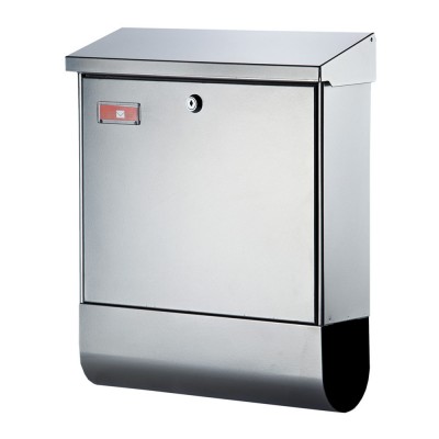 Γραμματοκιβώτιο Εξωτερικού Χώρου Viometal Elegant 4001 ασημί  με θήκη για εφημερίδες 42x38x10 cm