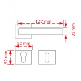 Πόμολα πόρτας Viobrass Ζεύγος (2τεμάχια) χειρολαβή με ροζέτα YOKO σε Αντικέ Μπρούτζινο