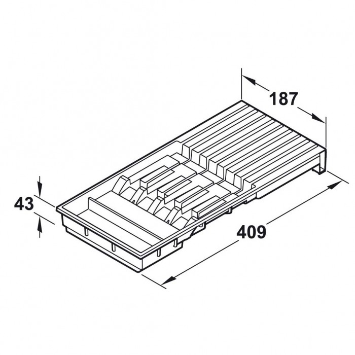 Μαχαιροθήκη BLUM AMBIA-LINE ZC7M0200 γκρι orion