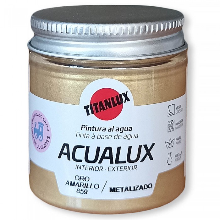Μεταλλικό χρώμα TITAN Aqualux Metalizado 250ml Oro Amarillo No859