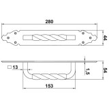 Λαβή επίπλων Amig 102-280x45mm σε Μαύρο