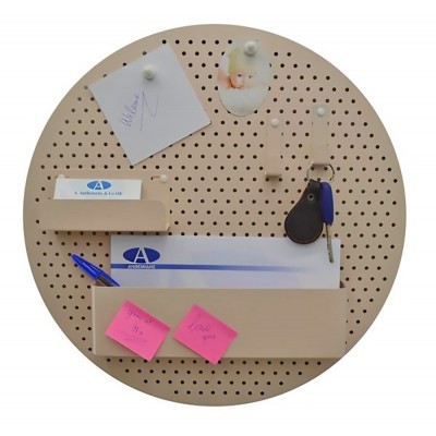 Πίνακας ανακοινώσεων Μεταλλικός Στρογγυλός πολλαπλών Χρήσεων Σομόν 40x30 εκ Ankor 331