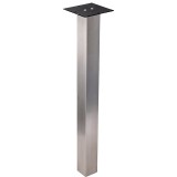 Πόδι Τραπεζιού Μεταλλικό Τετράγωνο Νίκελ Ματ 50x50x710mm (1 τεμάχιο) Best