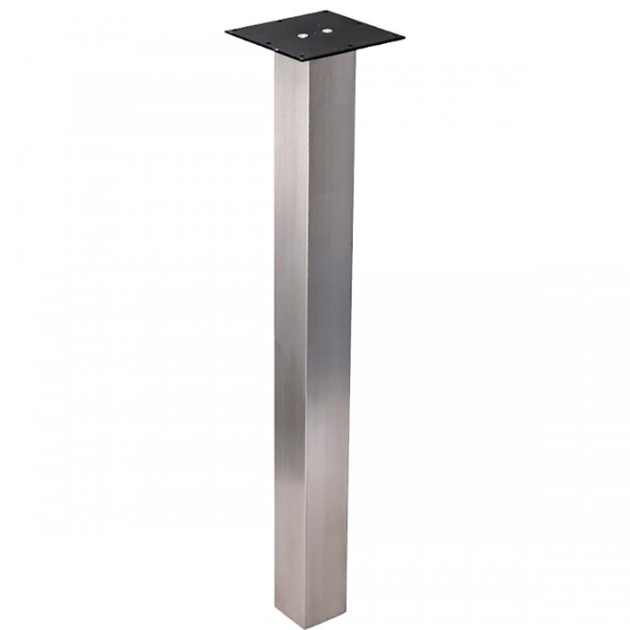 Πόδι Τραπεζιού Μεταλλικό Τετράγωνο Νίκελ Ματ 50x50x710mm (1 τεμάχιο) Best