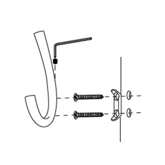Κρεμάστρα Μονή Conset 122mm X 73mm C1093 Χρώμιο
