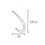Κρεμάστρα Μονή Conset 122mm X 73mm C1093 Χρώμιο