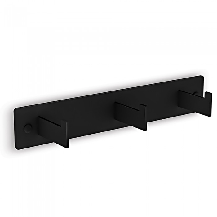 Κρεμάστρα Ρούχων 3 θέσεων 21cm Conset σειρά C1171 Μαύρο Ματ