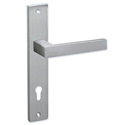 Πόμολο πόρτας Μονό (1Τεμάχιο) χειρολαβή με πλάκα Conset c875 σε Inox