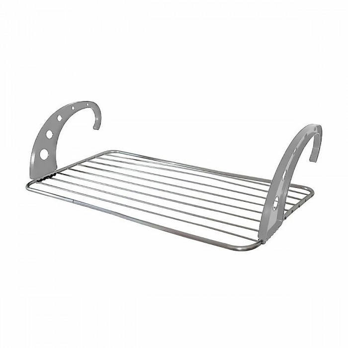 Κρεμαστή απλώστρα απο Υψηλής Ποιότητας Αλουμίνιο και Πλαστικά Μπράτσα για το Μπαλκόνι Διαστάσεων 105x55cm 38015