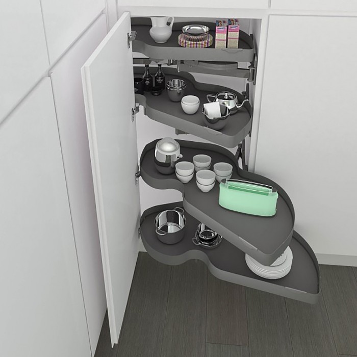 Μεταλλικός Μηχανισμός κουζίνας για τυφλό ντουλάπι φασόλι Inoxa Combis (846BH) για Δεξί Άνοιγμα Πόρτας 50εκ Ανθρακί 0075-7093