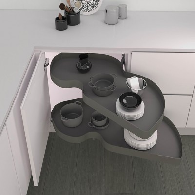 Μεταλλικός Μηχανισμός κουζίνας για τυφλό ντουλάπι φασόλι Inoxa Combis (846BH) για Αριστερό Άνοιγμα Πόρτας 45εκ Ανθρακί 0075-7090