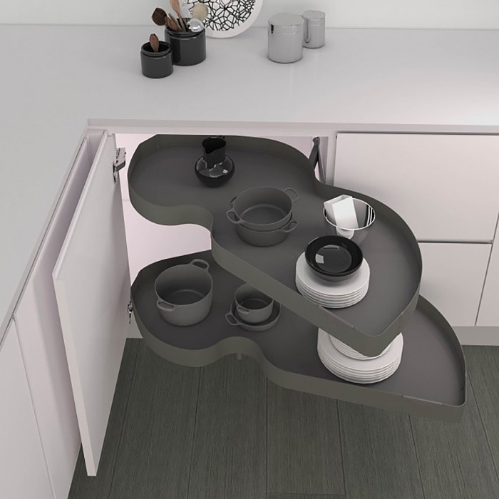 Μεταλλικός Μηχανισμός κουζίνας για τυφλό ντουλάπι φασόλι Inoxa Combis (846BH) για Δεξί Άνοιγμα Πόρτας 50εκ Ανθρακί 0075-7093