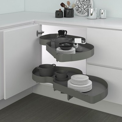 Μεταλλικός Μηχανισμός κουζίνας για τυφλό ντουλάπι φασόλι Inoxa Combis (846BH) για Αριστερό Άνοιγμα Πόρτας 45εκ Ανθρακί 0075-7090