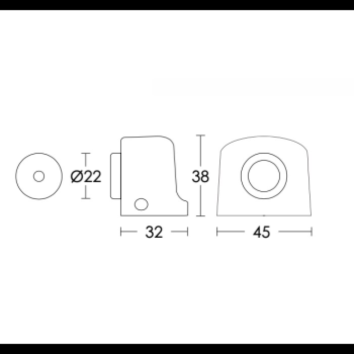 Μαγνητικό Στοπ πόρτας δαπέδου Conset C703 Ματ Ορείχαλκος