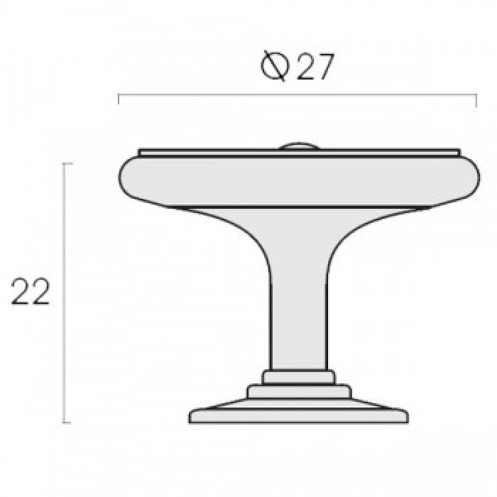 Πόμολα επίπλων Conset Ø27 C911 Οξυντέ