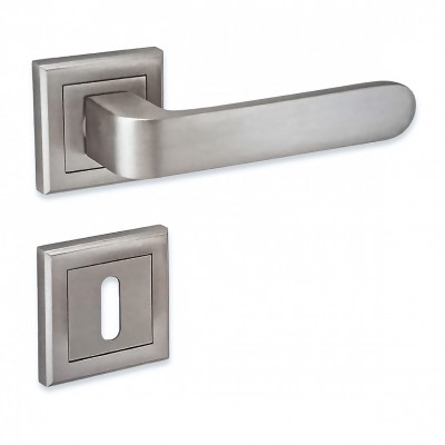 Πόμολο πόρτας (1τεμάχιο) χειρολαβή με ροζέτα Conset C1785 Νίκελ Ματ