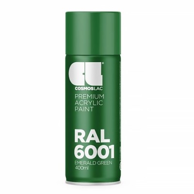 Ακρυλικό Σπρέυ Βαφής COSMOS LAC Ral6001 Premium Acrylic Paint Emerald Green 400ml