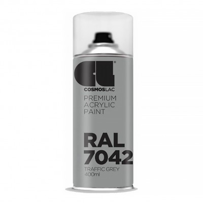 Ακρυλικό Σπρέυ Βαφής COSMOS LAC Ral7042 Premium Acrylic Paint Traffic Grey N306 400ml