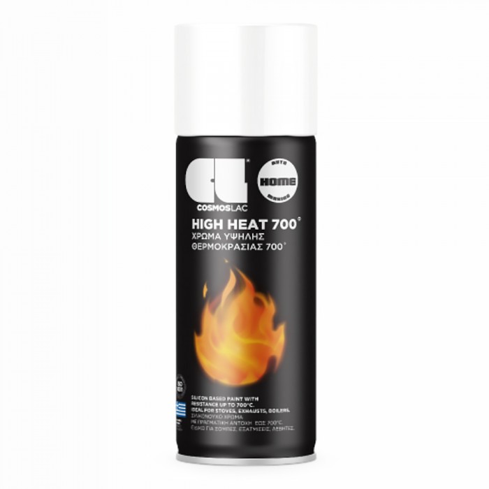 Σπρέι Υψηλής Θερμοκρασίας 700°C Λευκό 352- 400ml High Heat COSMOS LAC